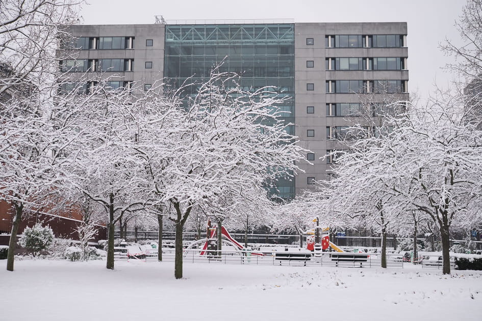 Les images de la neige &agrave; Paris et en France