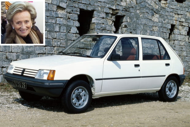 Bernadette Chirac en Peugeot 205 SR