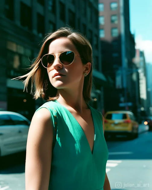 45&nbsp;Hermione en modeuse &agrave; Manhattan -  Image IA
