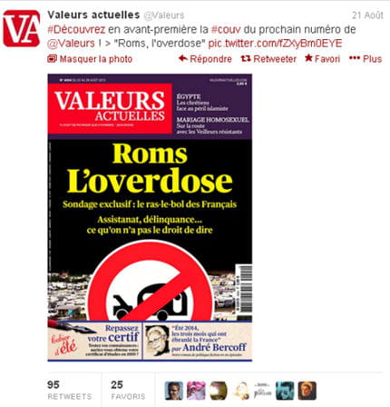 tweet valeurs actuelles