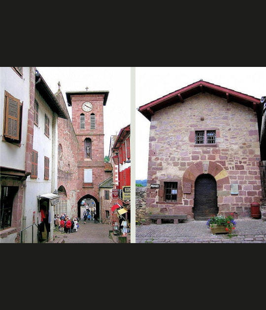 Les fa&ccedil;ades de gr&egrave;s rose