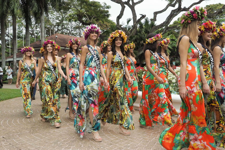Les Miss pendant le voyage de pr&eacute;paration
