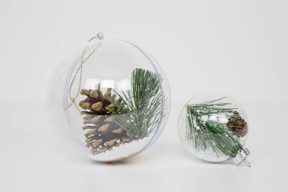 Tutoriel boule de No&euml;l transparente &agrave; remplir