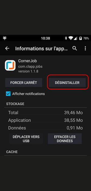 D&eacute;sinstallez les applications inutilis&eacute;es