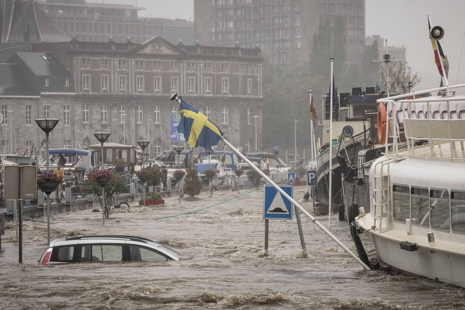 Les images des inondations en Allemagne et en Belgique