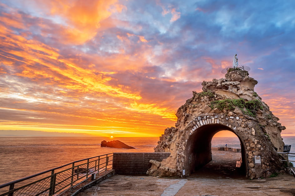 Sur le Rocher de la Vierge, &agrave; Biarritz