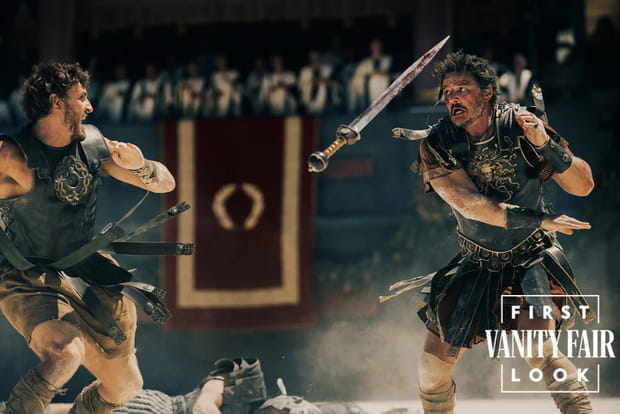 Paul Mescal et Pedro Pascal s'affrontent dans les photos épiques de "Gladiator 2"