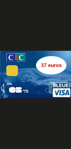 16e ex-aequo - CIC (Visa)&nbsp;: 37&nbsp;euros&nbsp;par&nbsp;an