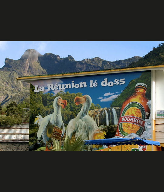 Panneau publicitaire &agrave; Cilaos