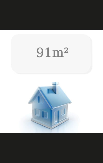 91&nbsp;m&sup2; de surface moyenne