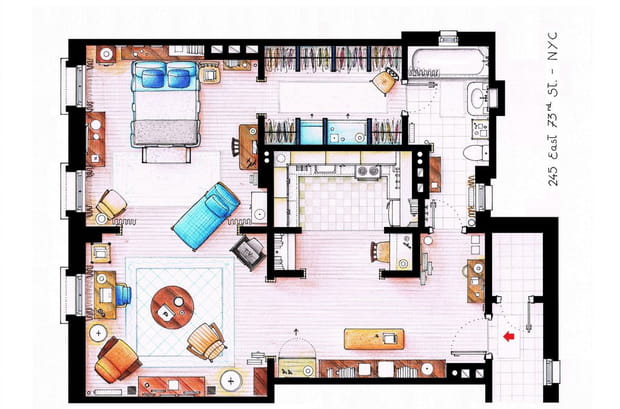 A quoi ressemblent les appartements de Dexter, Carrie Bradshaw ou des Simpson vus d'en haut ?