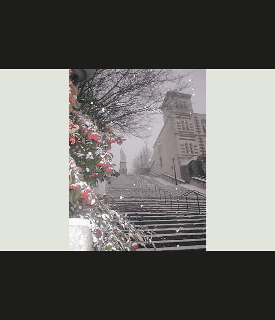 La butte Sainte-Anne sous la neige