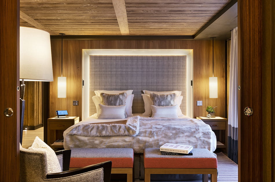 La chambre &agrave; coucher de la suite deluxe