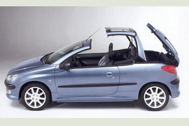 La Peugeot 206 CC avec un toit vitré