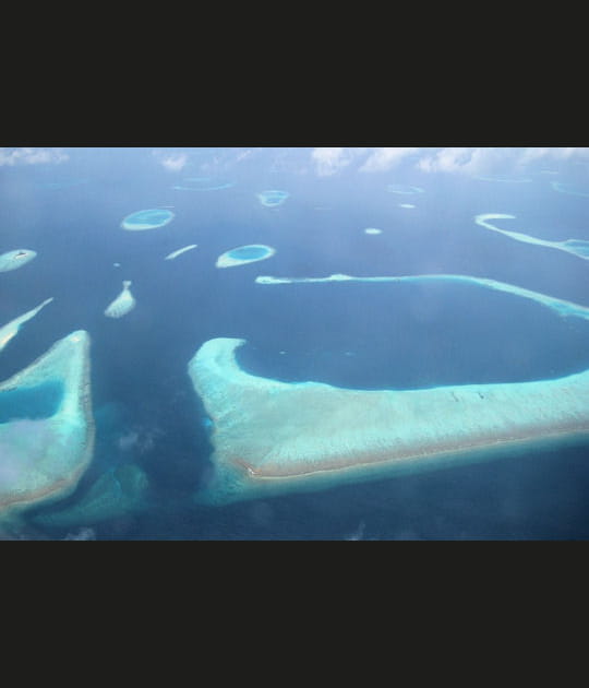 Les Maldives vues du ciel