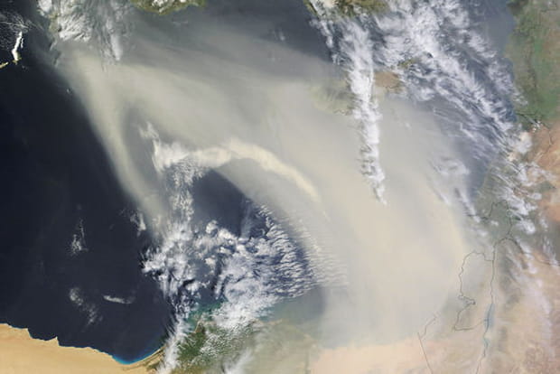 Tempête de sable en Méditerranée