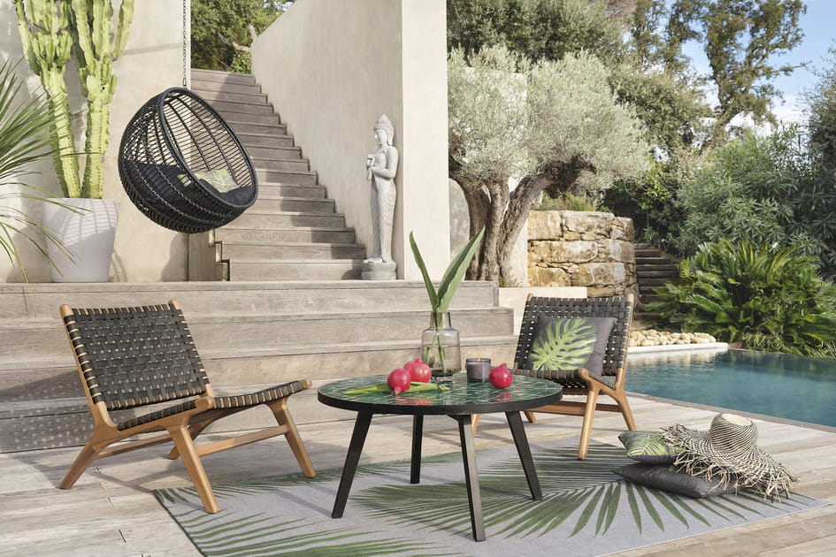 Une terrasse au vert