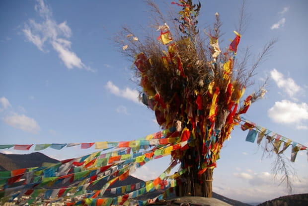 Drapeaux de prière tibétains