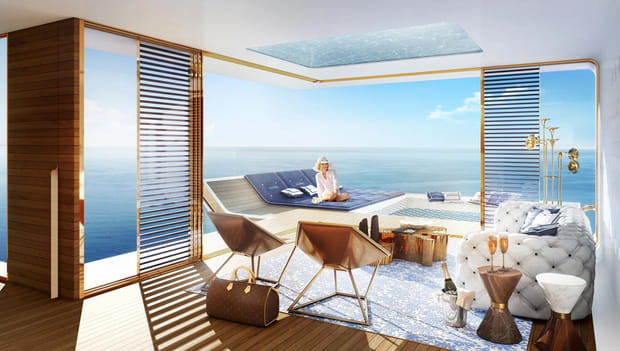 Un salon ouvert sur l'extérieur