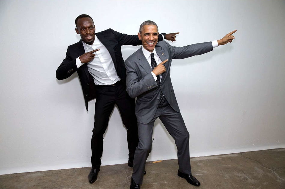 Avec Usain Bolt