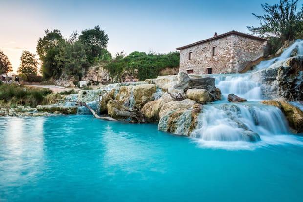 Les thermes de Saturnia en Italie