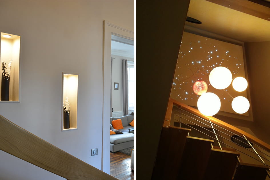 L'installation de l'escalier suspendu