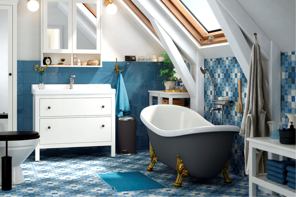Utiliser la mosa&iuml;que en total look dans la salle de bains