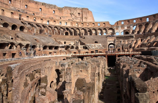 Le sous-sol du Colisée de Rome