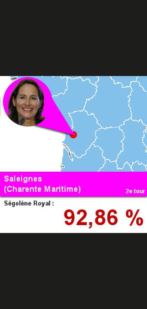 Quelle ville a le plus vot&eacute; pour... S&eacute;gol&egrave;ne&nbsp;Royal