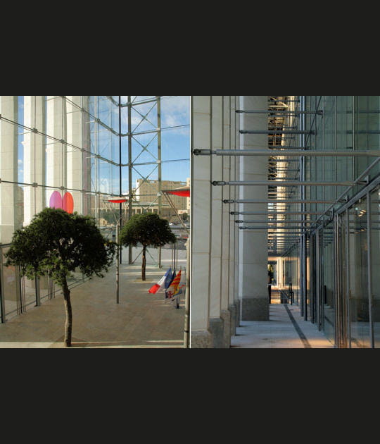 Colonnes et terrasses