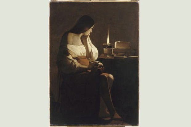 Madeleine à la veilleuse par Georges de La Tour