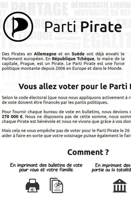 Liste du Parti pirate