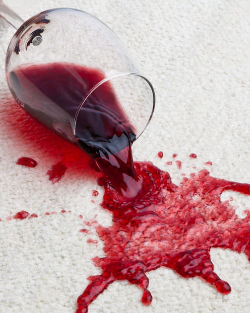 Enlever une tache de vin