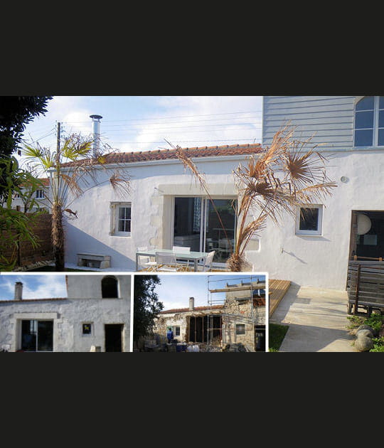 La fa&ccedil;ade achev&eacute;e c&ocirc;t&eacute; cour