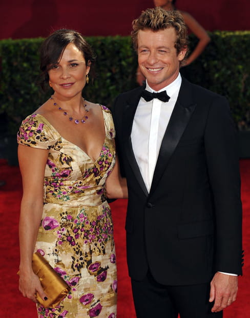 Simon Baker avec sa femme Rebecca Rigg