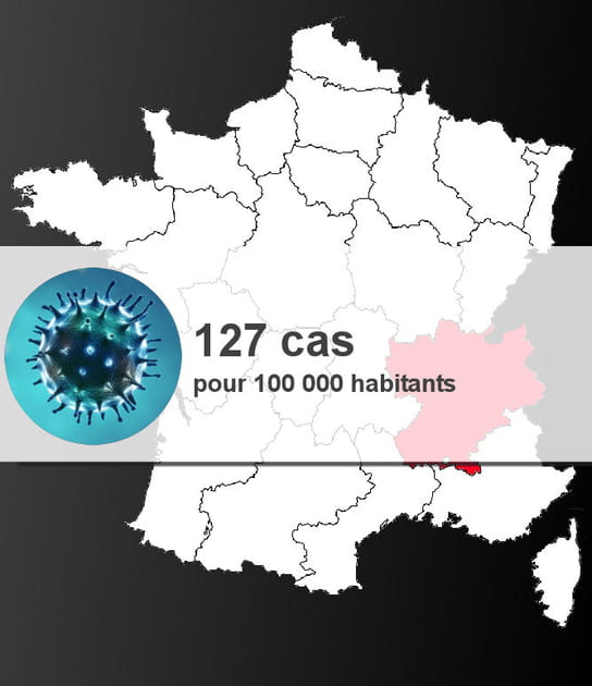 2e r&eacute;gion la plus touch&eacute;e par la grippe (ex-aequo)&nbsp;: le&nbsp;Rh&ocirc;ne-Alpes