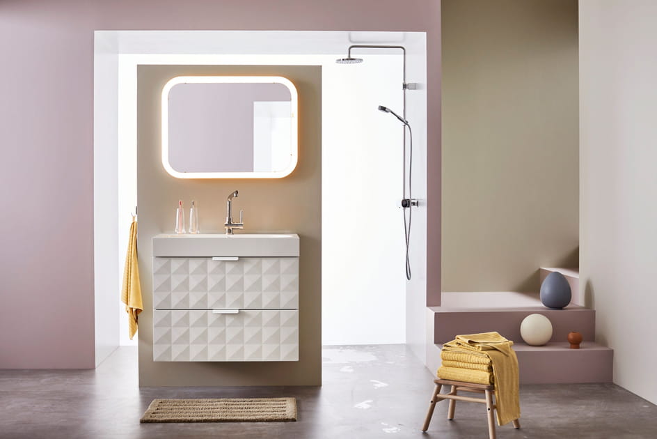 Une salle de bains graphique