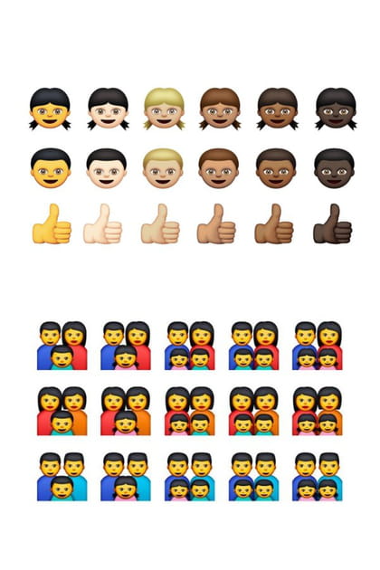 Les &eacute;motic&ocirc;nes repr&eacute;sentent d&eacute;sormais la diversit&eacute;