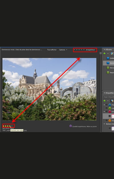 Noter ses photos de 1&nbsp;&agrave; 5