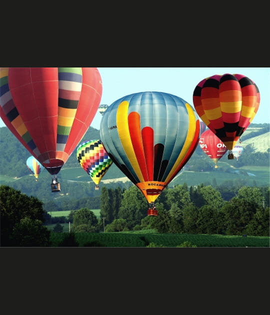 D&eacute;part de montgolfi&egrave;res