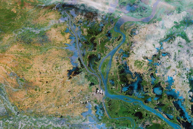 Vue satellite : Phnom Penh