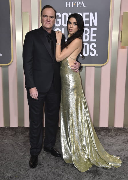 Quentin Tarantino et son &eacute;pouse sur le tapis rouge des Golden Globes