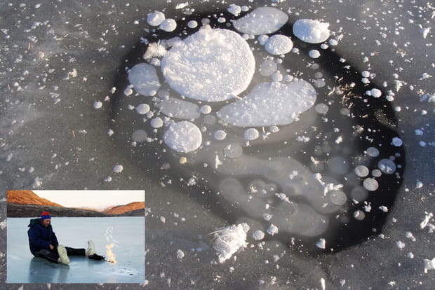 Les bulles de méthane gelées