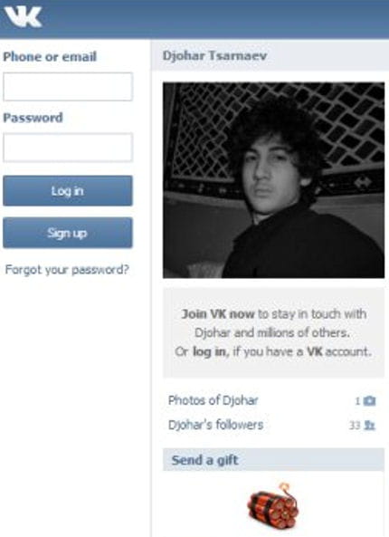 facebook dzhokhar tsarnaev