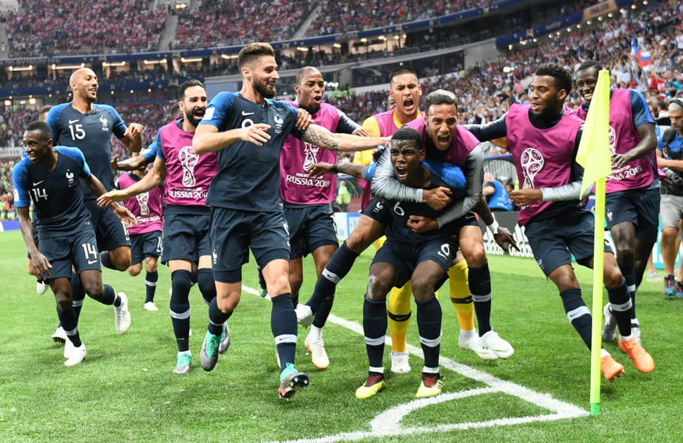La c&eacute;l&eacute;bration du but de Pogba