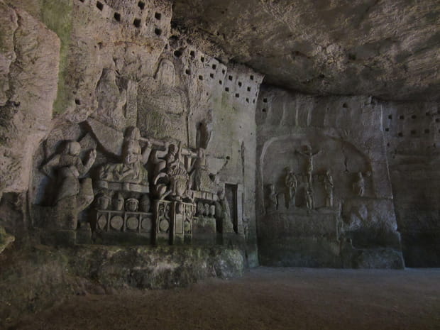 La grotte du "Jugement Dernier" de l'abbaye bénédictine de Brantôme