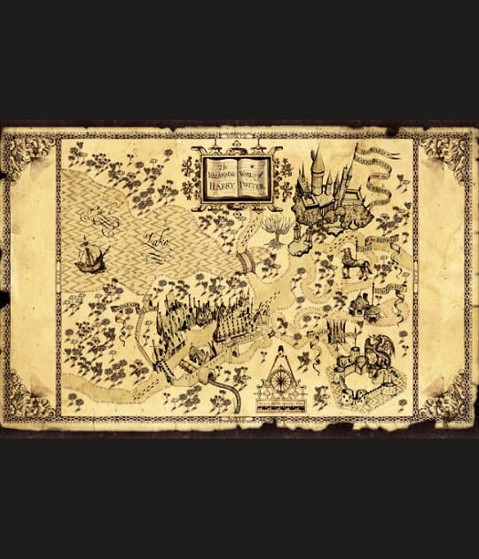 La carte du parc Harry Potter