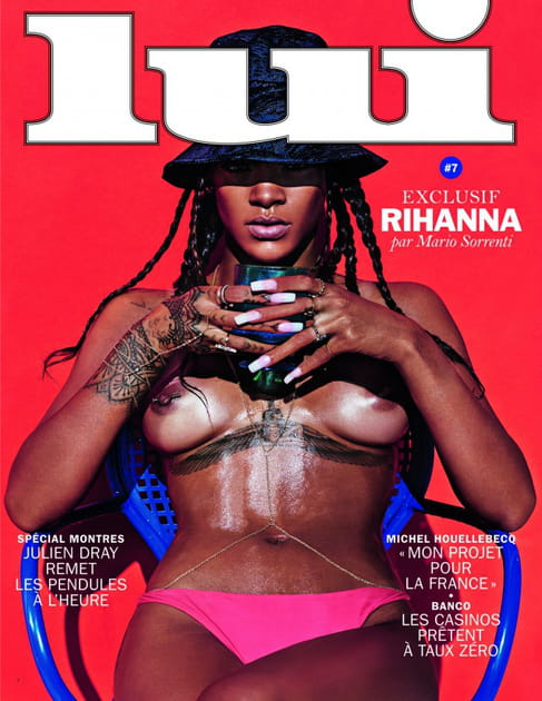 Rihanna topless et provocante pour Lui