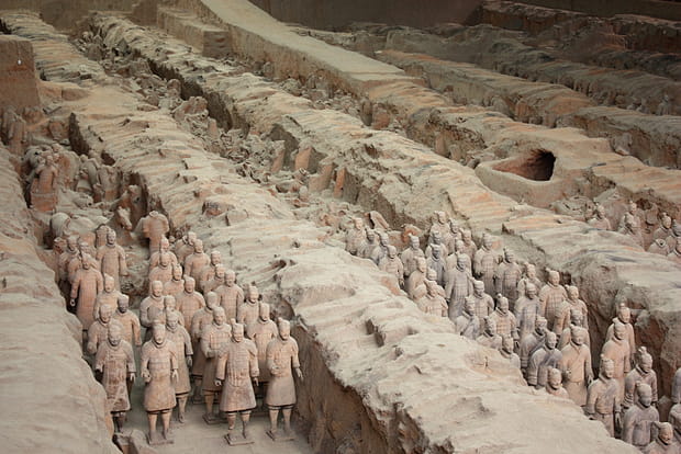 L'Armée enterrée de Xi'an en Chine