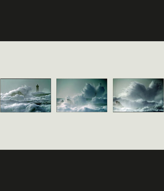 Phare du chenal du Four dans la temp&ecirc;te